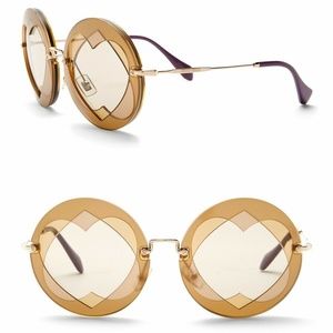 MIU MIU Round Heart Sunglasses Hazelnut SMU 01S